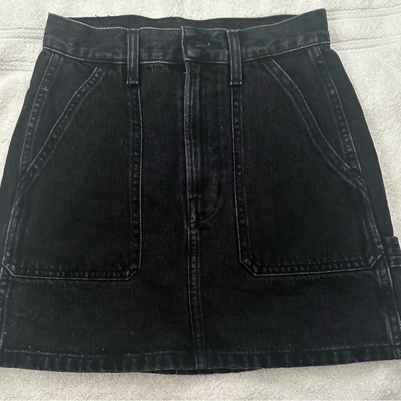 Denim Forum Dresses & Skirts - Denim Forum by Aritzia Black Denim Mini Skirt